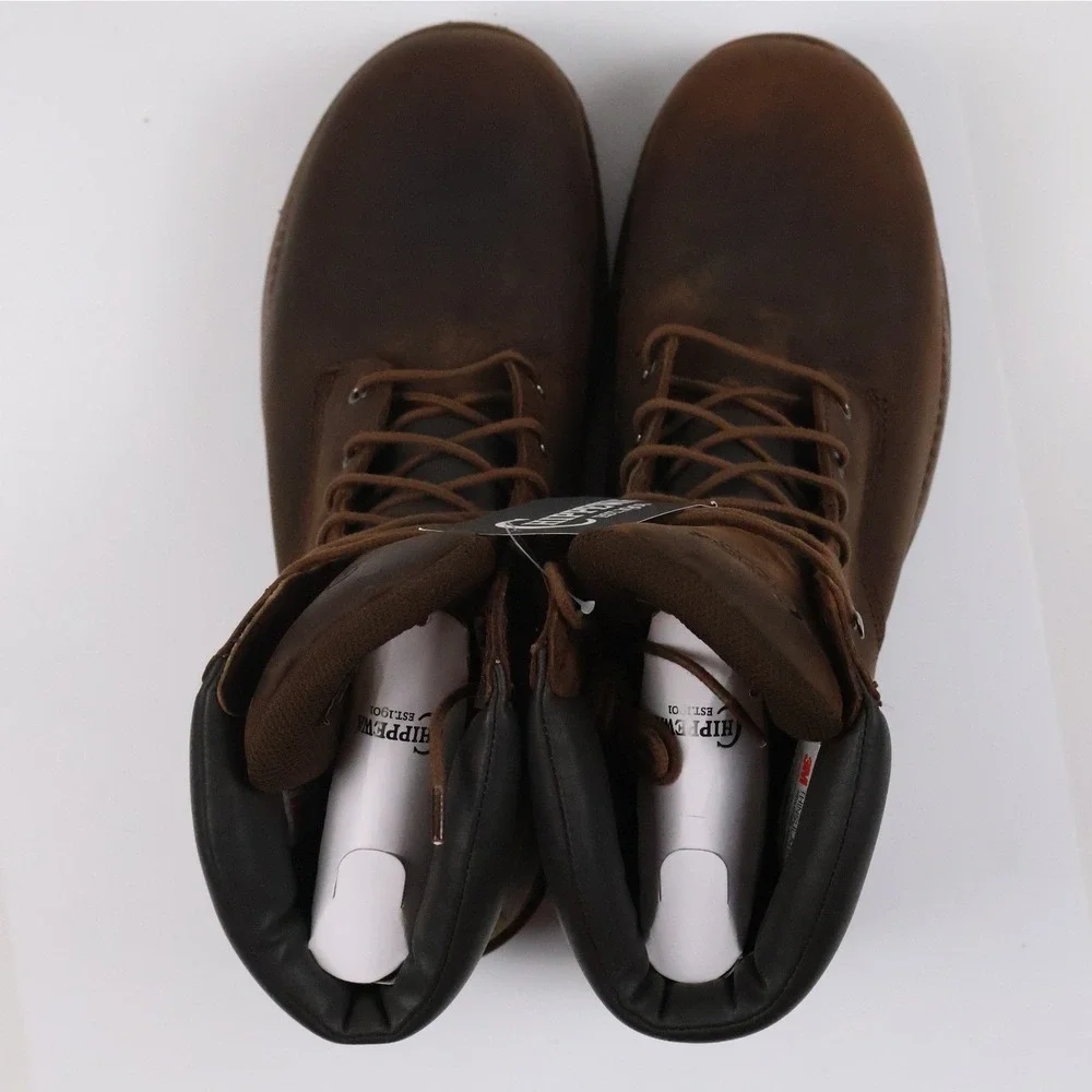 Chippewa Logger 55025 Steel Toe Work Boots Brown Leather 14 M New NWT